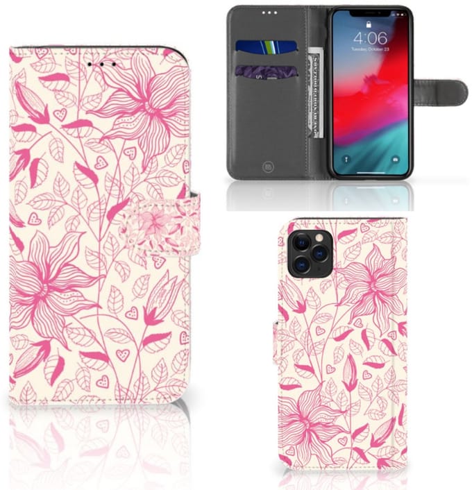 Apple iPhone 11 Pro Max Hoesje Pink Flowers