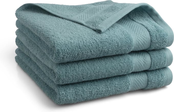 Katoenen handdoek - 3 stuks - 50x100 - kleur denim blauw