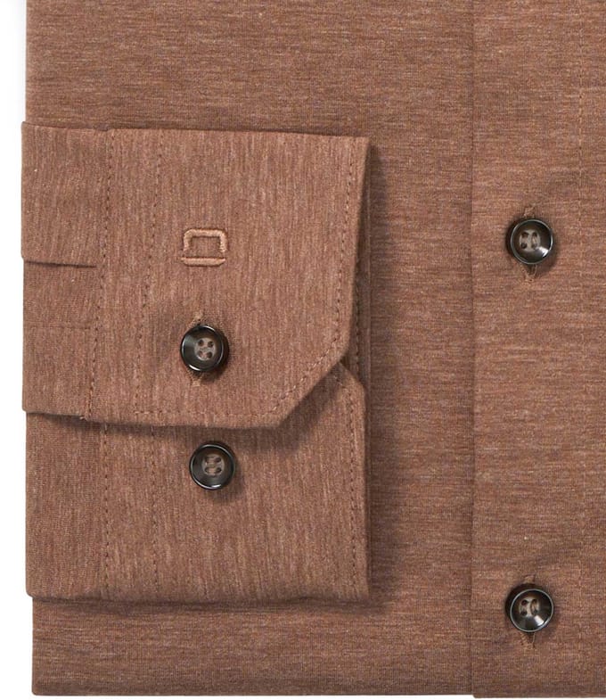 business overhemd Olymp No. Six super slim bruin