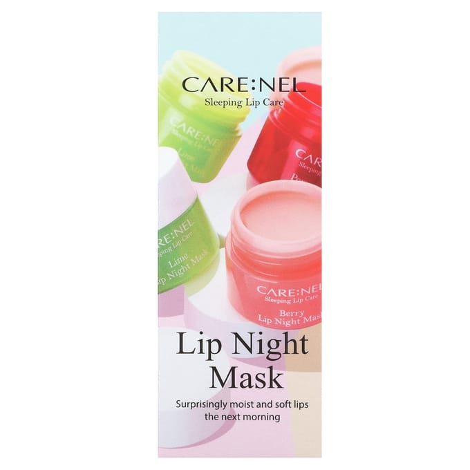 Care:Nel, lip night mask, lime, 3 packs, each (5g) green
