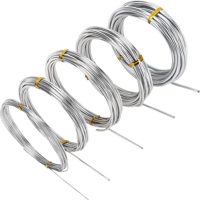Aluminium Kralen Draad - Set van 5 Maten voor Sieraden en Creatieve Projecten