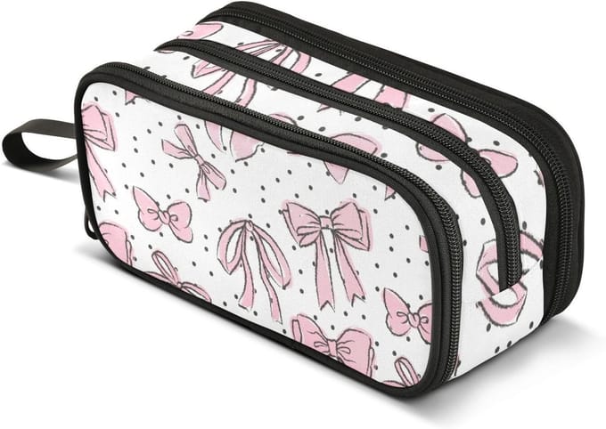 Omgoods - Grote Capaciteit Pennenzak met Rits voor School en Kantoor (Multicolor)
