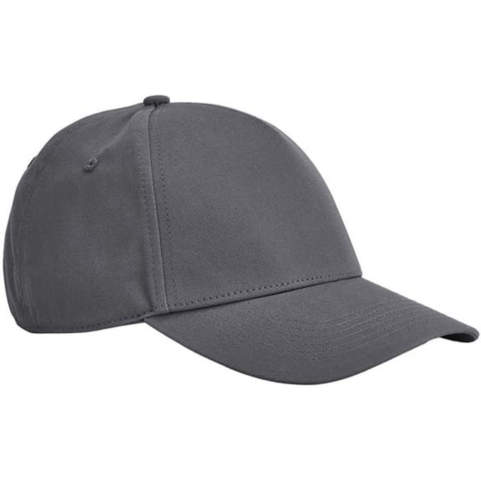 Beechfield EarthAware Klassieke Organic Cotton 5 Panel Baseball Cap (Grafietgrijs)