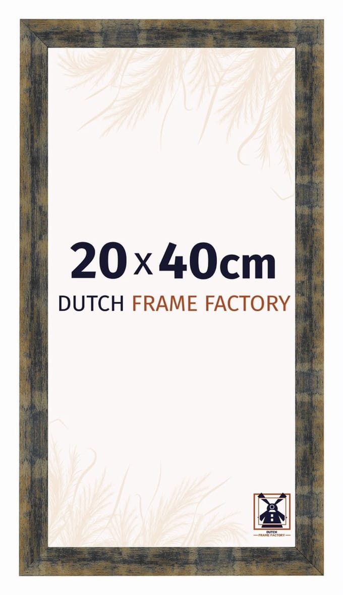 Fotolijst 20x40 cm - MDF - Blauw Goud Gemeleerd - Praag