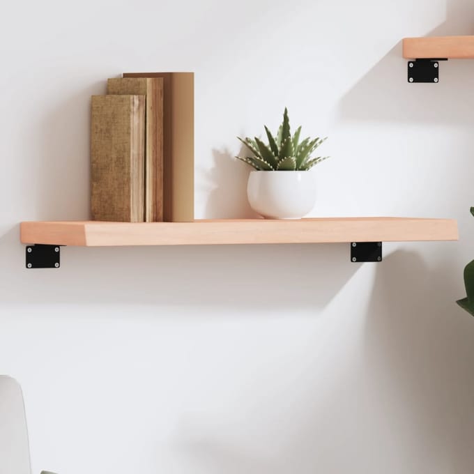vidaXL - Wandschap - 60x20x4 - cm - onbehandeld - massief - eikenhout