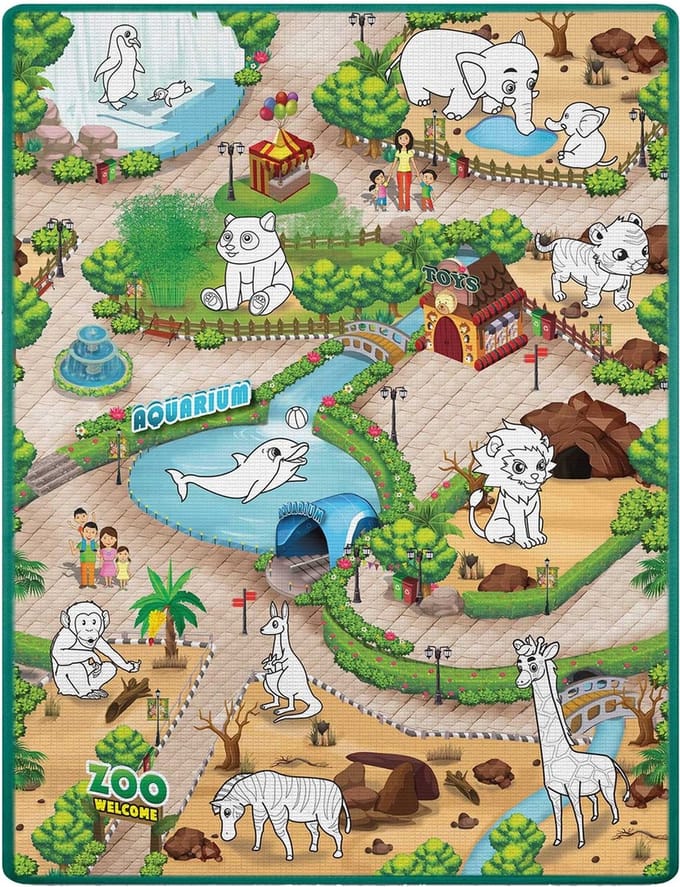 Opgerolde foam kleurmat 120 x 90 x 0,3 cm Ricokids RK-344