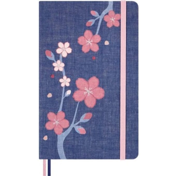 Moleskine notitieboekje sakura large, blanco, blauw