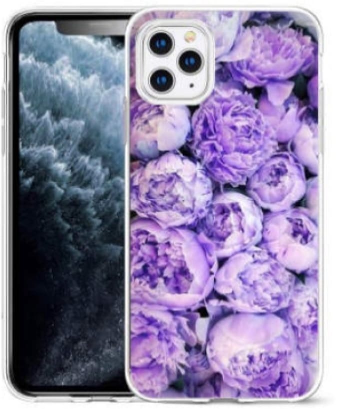Cityhoesje - Backcover iPhone 14 Pro Max - Bloemen Paars