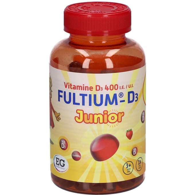 Fultium Junior | Vitamine D3 Immuunsysteem & Behoud van Sterke Botten 120 Fruitgummie