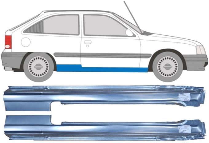Volledige dorpel voor Opel Kadett E Astra 1984-1993 / Links + Rechts / Set