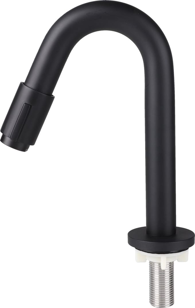 Differnz Fonteinkraan gebogen 19cm mat zwart