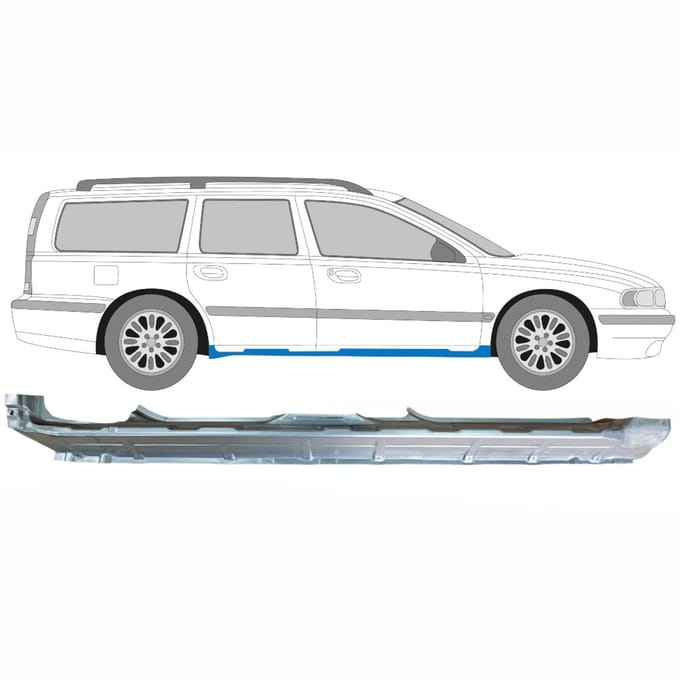Volledige dorpel voor Volvo S70 V70 2000-2007 / Rechts