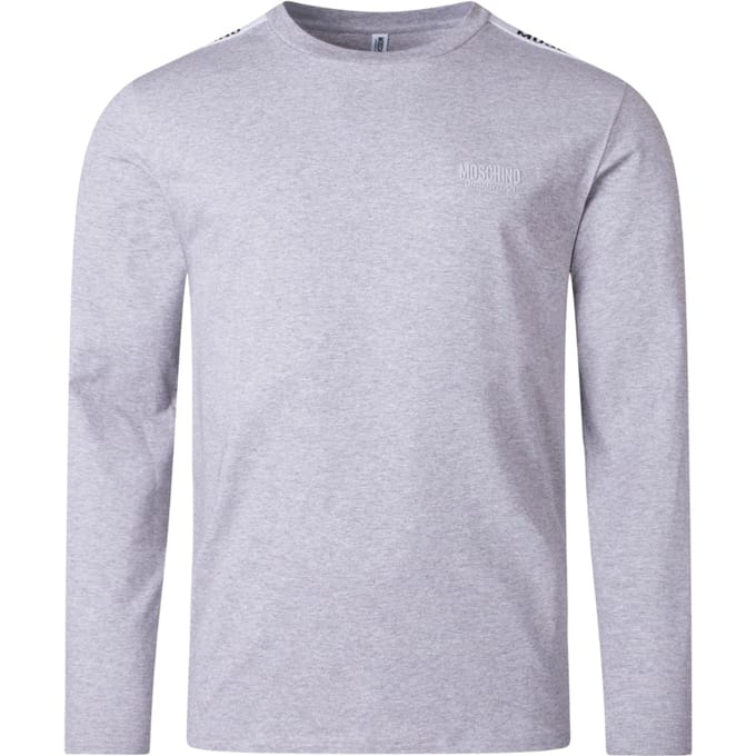 Moschino T-shirt met getapete schouders, grijs