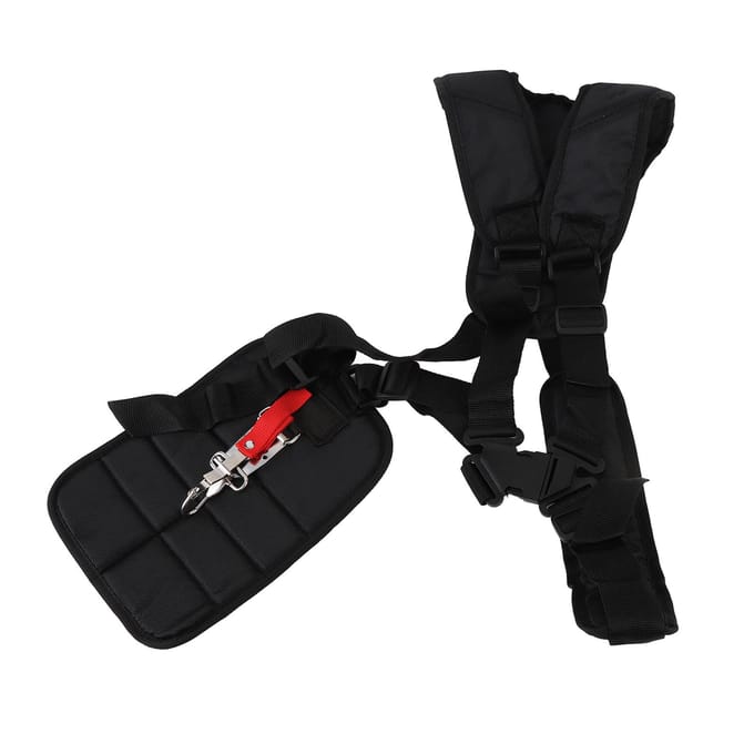 Sangle Éponge Nylon Ergonomique Résistante à l'Eau Respirante Réglable pour Coupe-Bordures Débroussailleuse Double Sangle d'Épaule