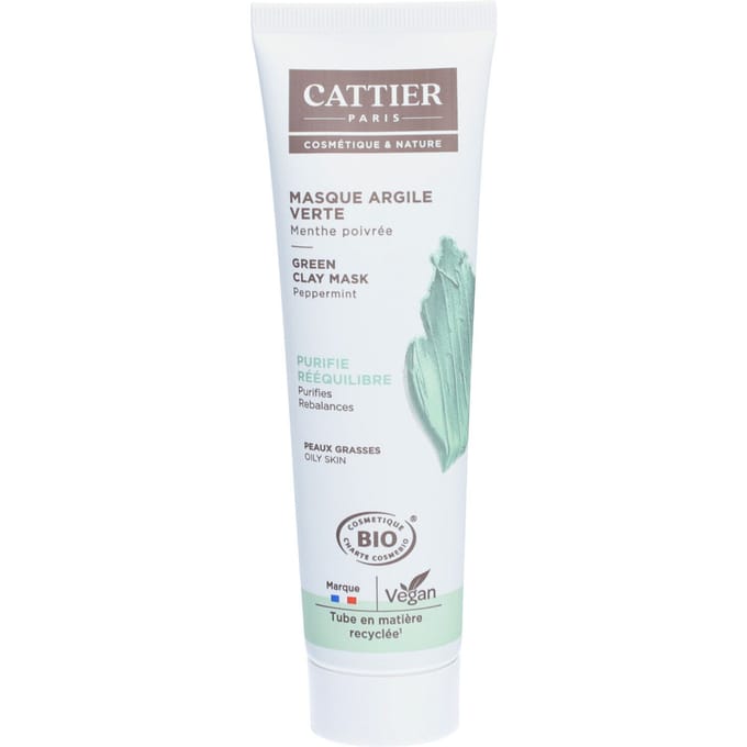 Cattier Gezichtsmasker Groene Klei 100 ml