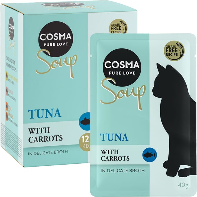 24x40g Soup Tonijn met Wortel Cosma Kattenvoer