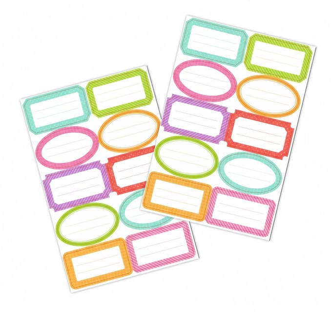 Label Stickers om op te Schrijven - 20 Zelfklevende Naamstickers - Schoolspullen