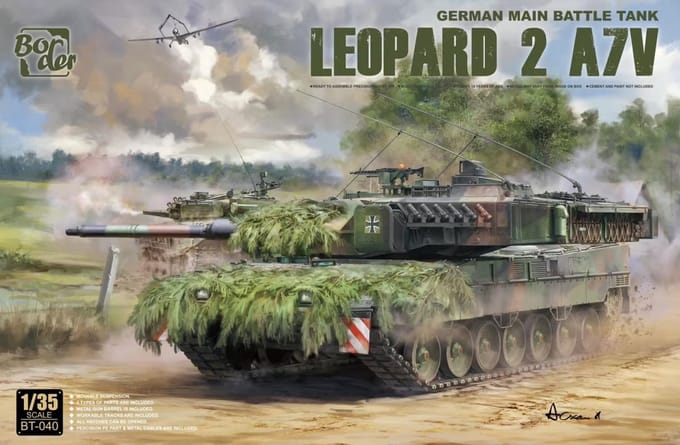Border Model Modelbouwpakket Militaire voertuigen - BT040 Leopard 2 A7V Tank Plastic - 1:35 - Modelbouw