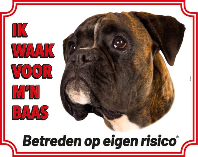 Boxer Brindle Waakbord