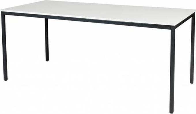 Bureautafel - Domino Basic 180x80 wit - zwart frame