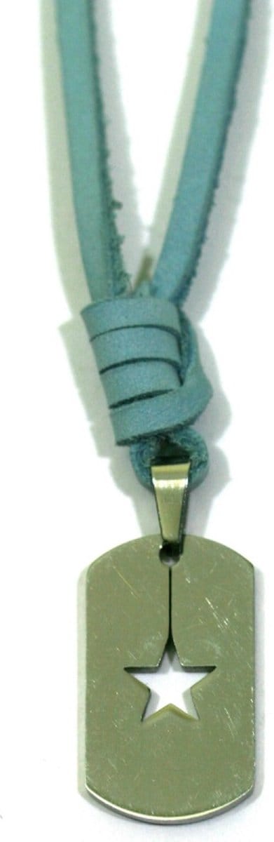 Kinderketting leer veter ster - mn262 - IbizaMen KIDS