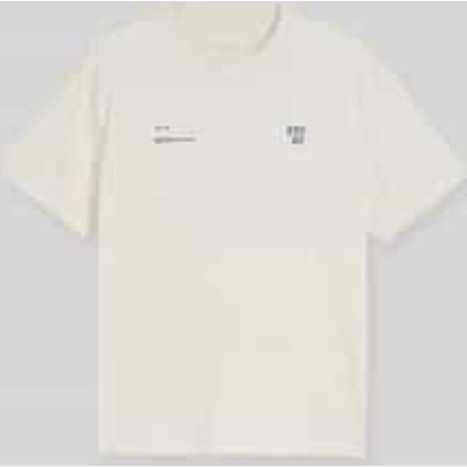 Tom Tailor Denim - Relaxed fit T-shirt met print - Maat M - greyish white