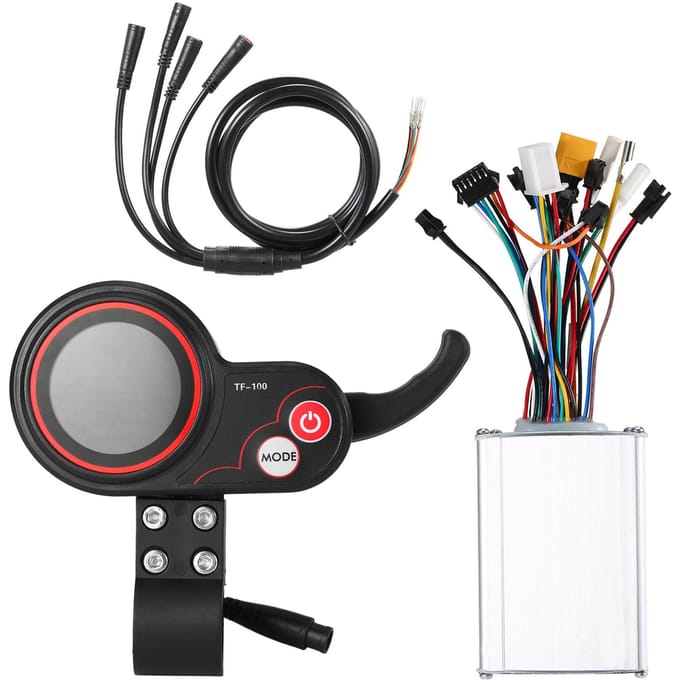 48V Aluminiumlegering Elektrische Scooter Borstelloze Motor Controller Intelligent met Instrument Display black
