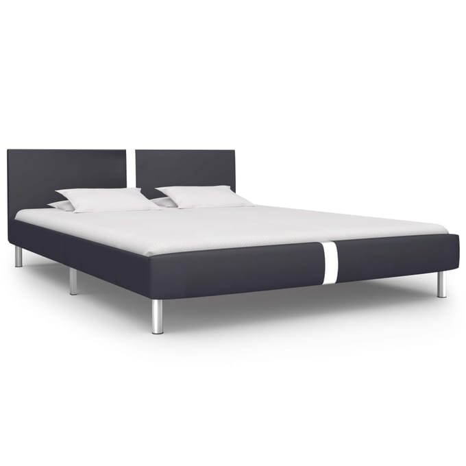 vidaXL - Bedframe - kunstleer - zwart - 120x200 - cm
