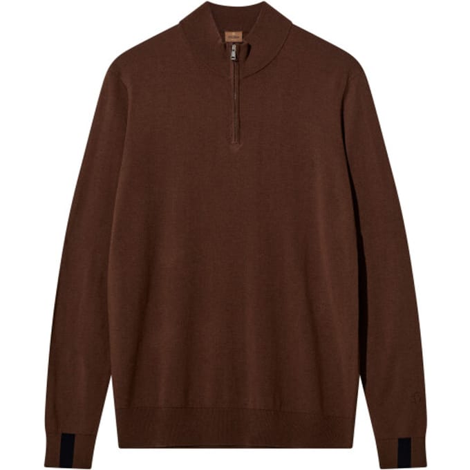 Mos Mosh 503342 289 mosmosh gallery mmgadam soft zip turtle neck knit cocoa brown