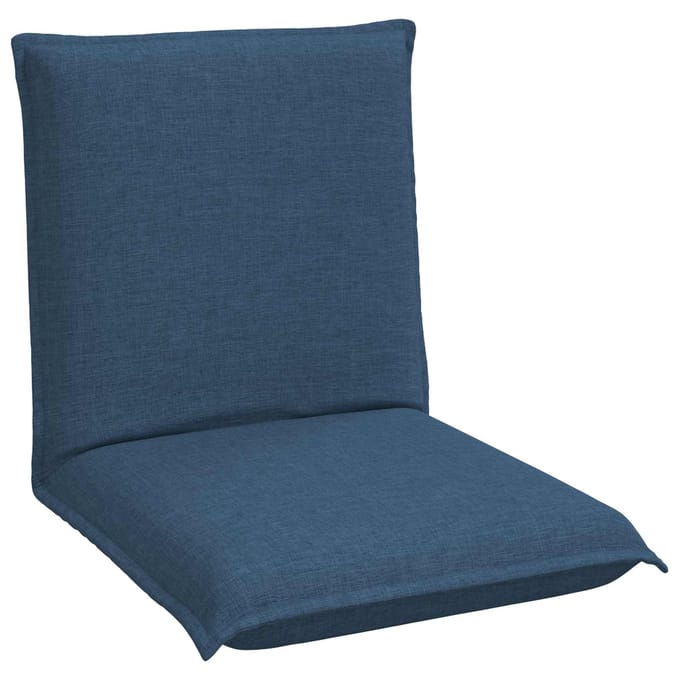 vidaXL - Verstelbare - vloostoel - Blauw - Stof