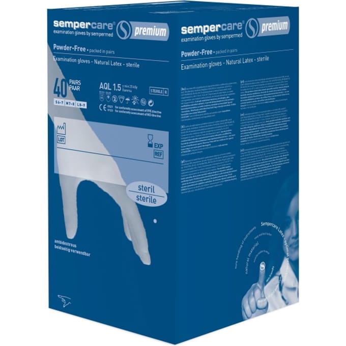Sempercare premium steriel handschoen per stuk verpakt Extra sterk