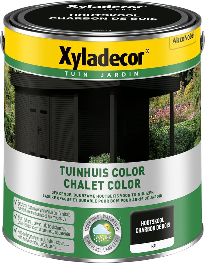 Xyladecor - Tuinhuis Color - Houtskool - 2,5 L