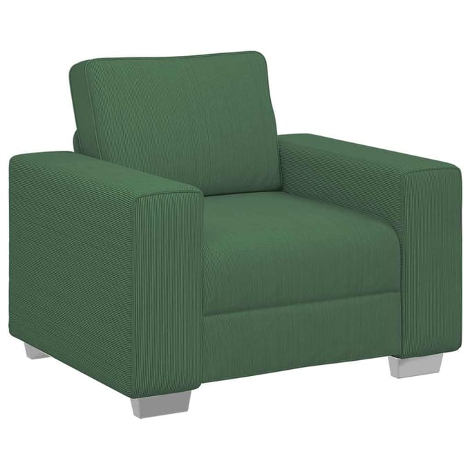 vidaXL - Sofastoel - Donkergroen - 100x77x82 - cm - Corduroy - Stof