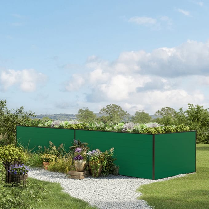 387 x 150 x 77 cm Moestuinbak Kingsize Daniela, Groen