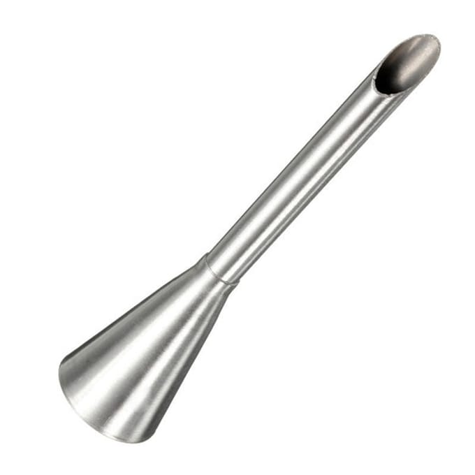 1 Stuks Hoge Kwaliteit Crème Icing Piping Nozzle Tip Rvs Lange Bladerdeeg Nozzle Tip Set Decorating Tool Gebak decor gray