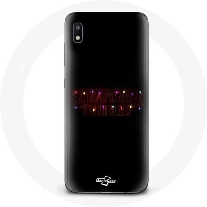 Coque pour Samsung Galaxy A10 Stranger Things Affiche Logo Joyeux noël