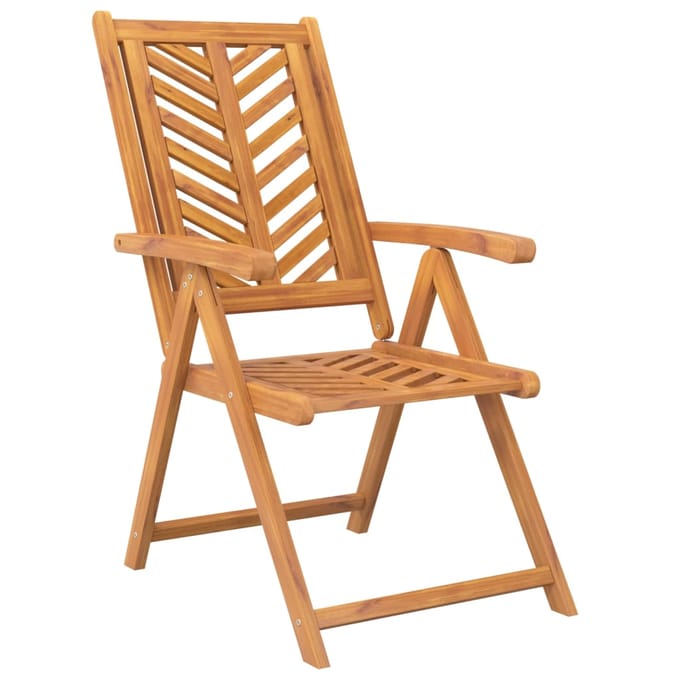 vidaXL - Tuinstoelen - 2 - st - verstelbaar - massief - acaciahout