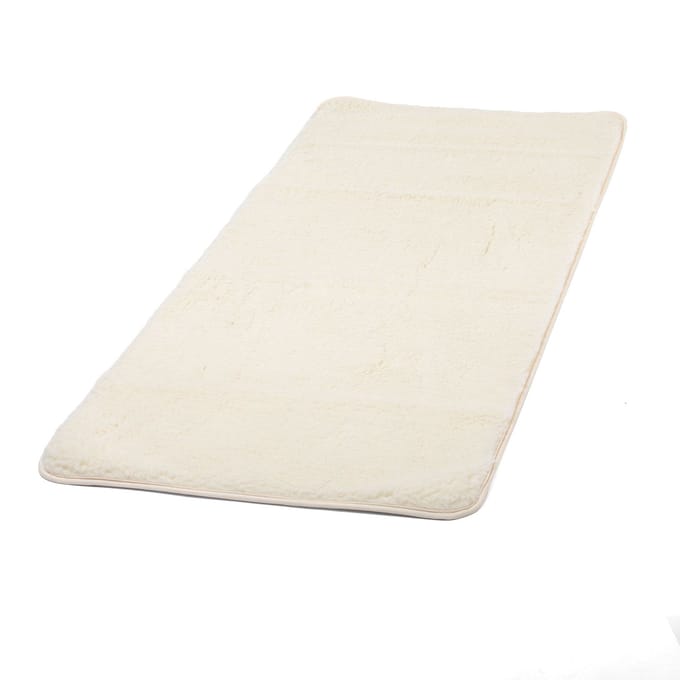 Wollen yogamat scheerwol premium omgezoomd extra groot - 200 x 75 cm - Bodhi Vishnu - naturel