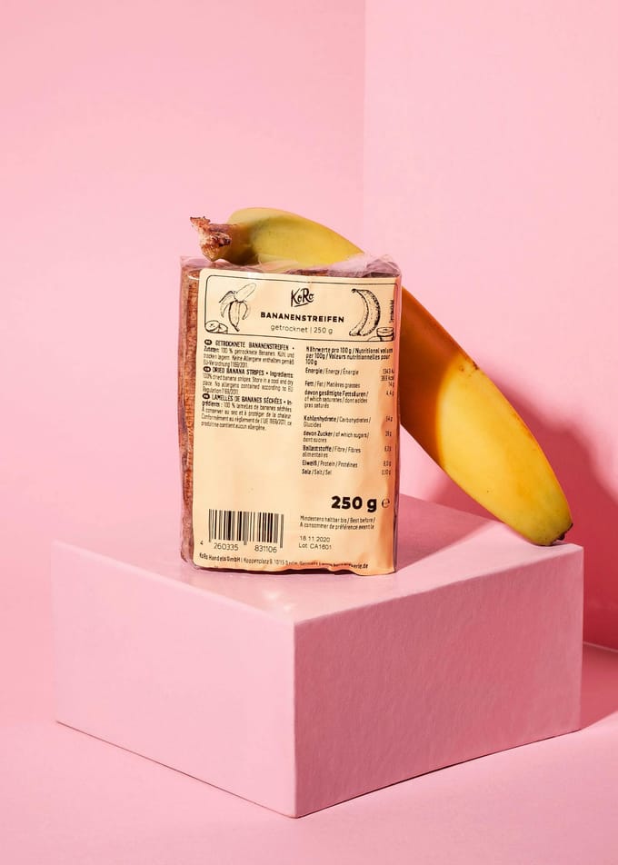 Gedroogde bananenplakjes 250 g