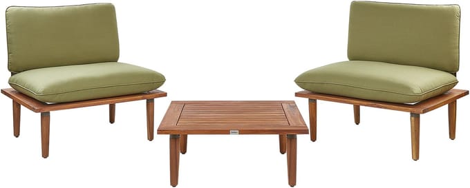 FRASCATI - Loungeset voor 2 - Olijfgroen - Acaciahout