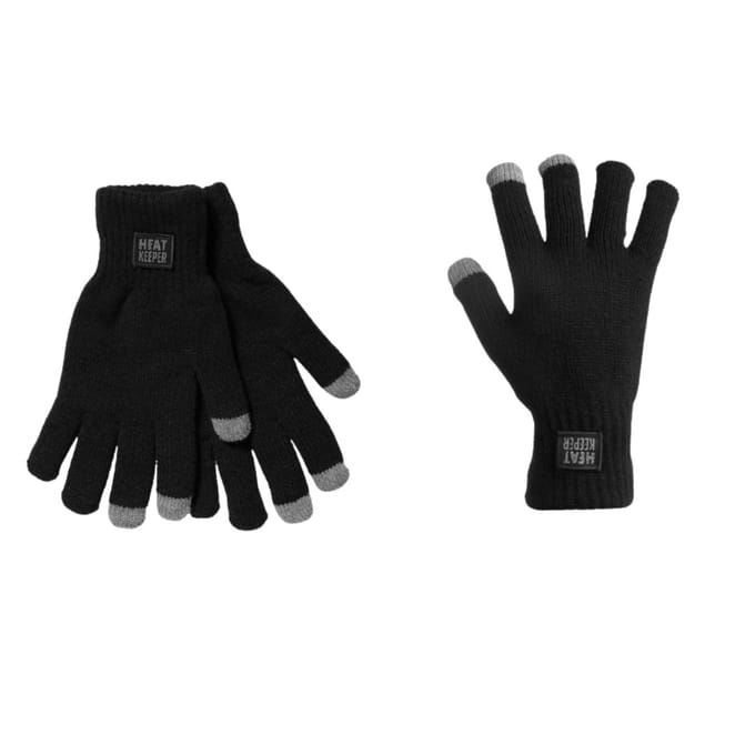 Thermo handschoenen dames met I-touch - Zwart - One Size - 2-Paar - One Size