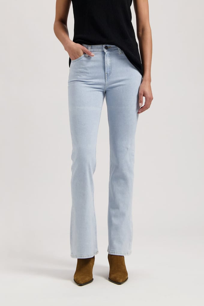 Mud Jeans Isy High Flared Light Stone Taglia: W29L34 | Pantaloni larghi Outlet | Donna