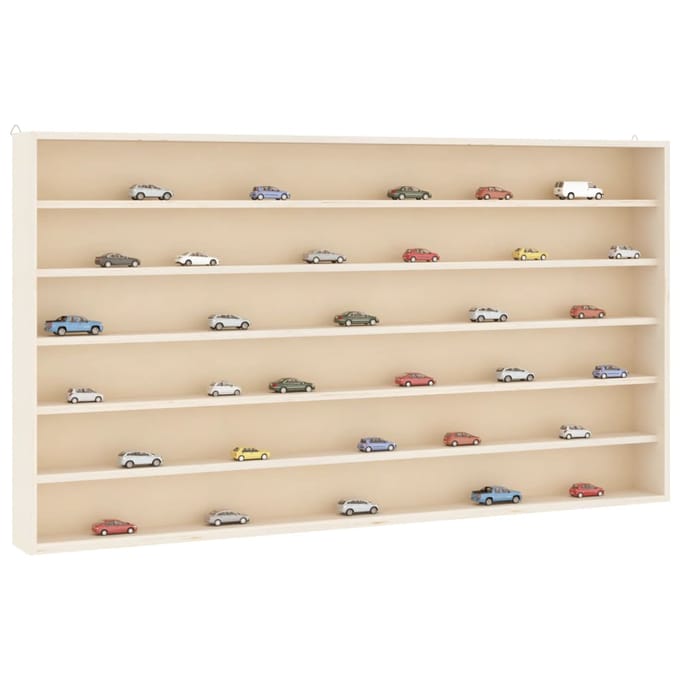 vidaXL - Houten - verzamelvitrine - met - 6 - planken - 80x8,5x55 - cm