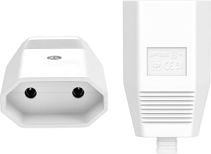 Plat Eurokoppeling 230 V voor Schuko-slot 2-deel