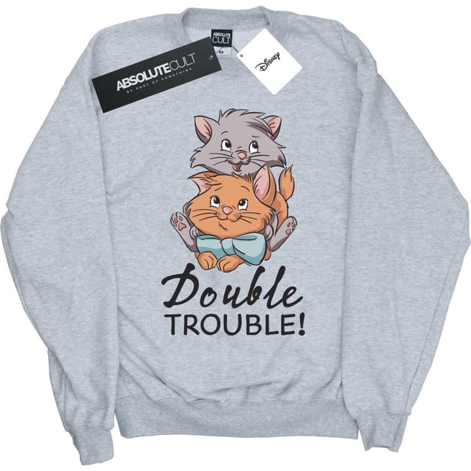 Disney Meisjes The Aristocats Double Trouble Sweatshirt (Sportgrijs)