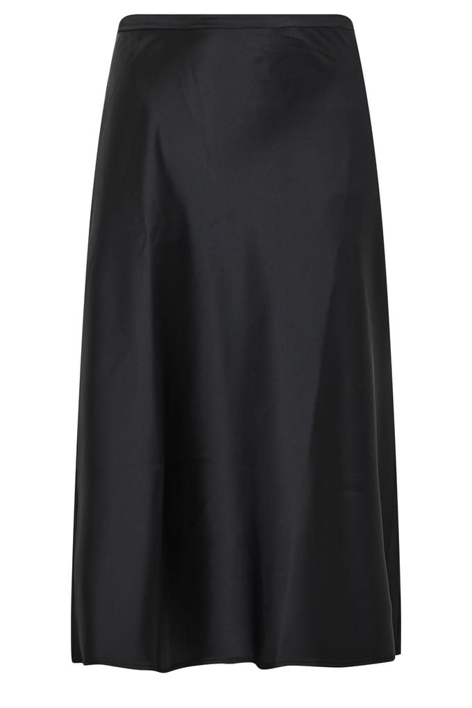Yours London Zwarte Satijnen Rok Size 44