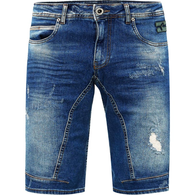 Slim Fit Jeans Shorts "YAMETO" Blauw Gebruikt