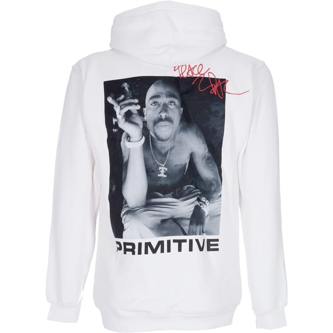 Smoke Hood X Tupac witte herenhoodie