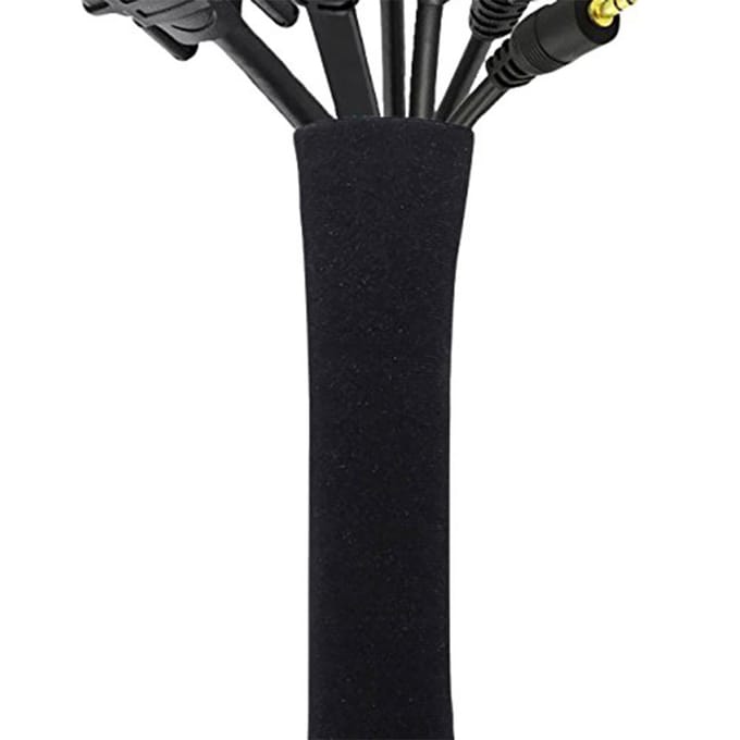 Cache-câble, manchon de gestion, organisateur de fil, cache-câble, protecteur, conception à fermeture éclair 50 cm black