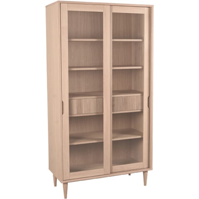 LABEL51 Jule Vitrinekasten - Naturel - Eiken - One Size